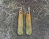 Roimata or Teardrop earrings carved from Flower Jade Pounamu - NZ Greenstone