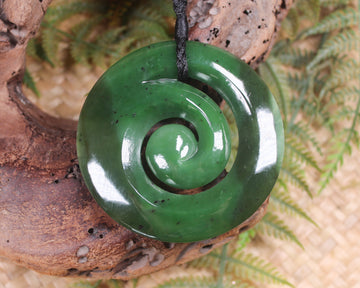 Koru carved from Hapopo Pounamu - NZ Greenstone