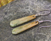 Roimata or Teardrop earrings carved from Flower Jade Pounamu - NZ Greenstone