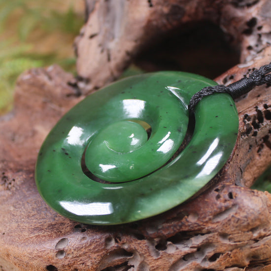 Koru carved from Hapopo Pounamu - NZ Greenstone