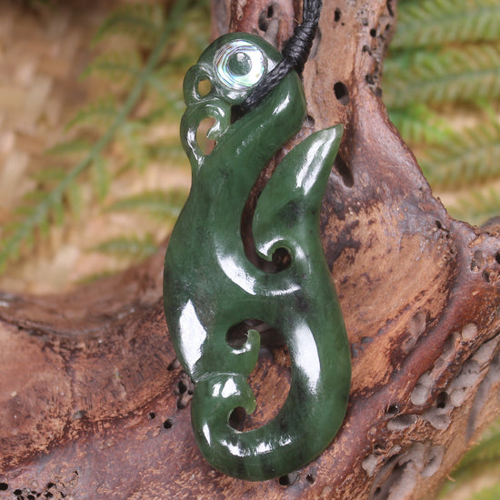 Manaia carved from Hapopo Pounamu - NZ Greenstone