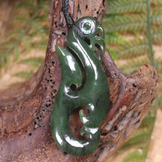 Manaia carved from Hapopo Pounamu - NZ Greenstone