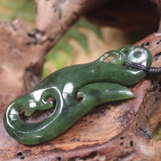 Manaia carved from Hapopo Pounamu - NZ Greenstone