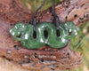 Pekapeka Pendant carved from Hapopo Pounamu - NZ Greenstone