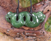 Pekapeka Pendant carved from Hapopo Pounamu - NZ Greenstone
