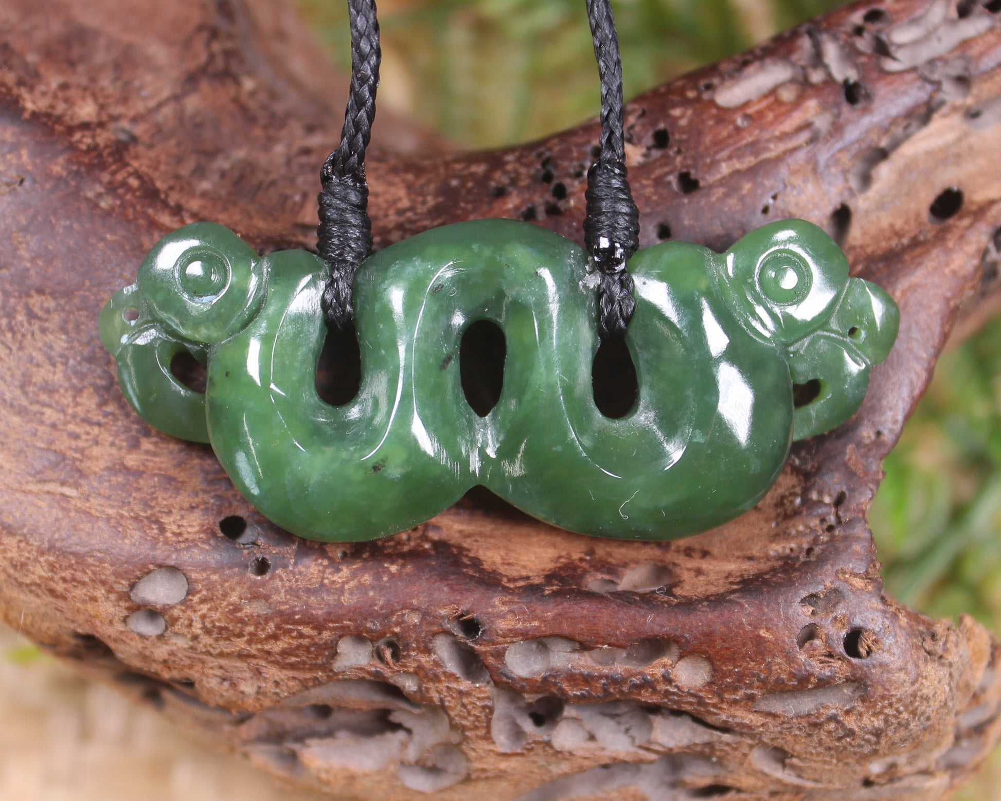 Pekapeka Pendant carved from Hapopo Pounamu - NZ Greenstone
