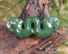 Pekapeka Pendant carved from Hapopo Pounamu - NZ Greenstone