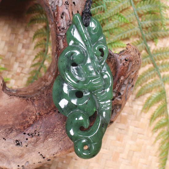 Manaia carved from Hapopo Pounamu - NZ Greenstone