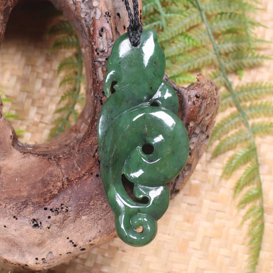 Manaia carved from Hapopo Pounamu - NZ Greenstone