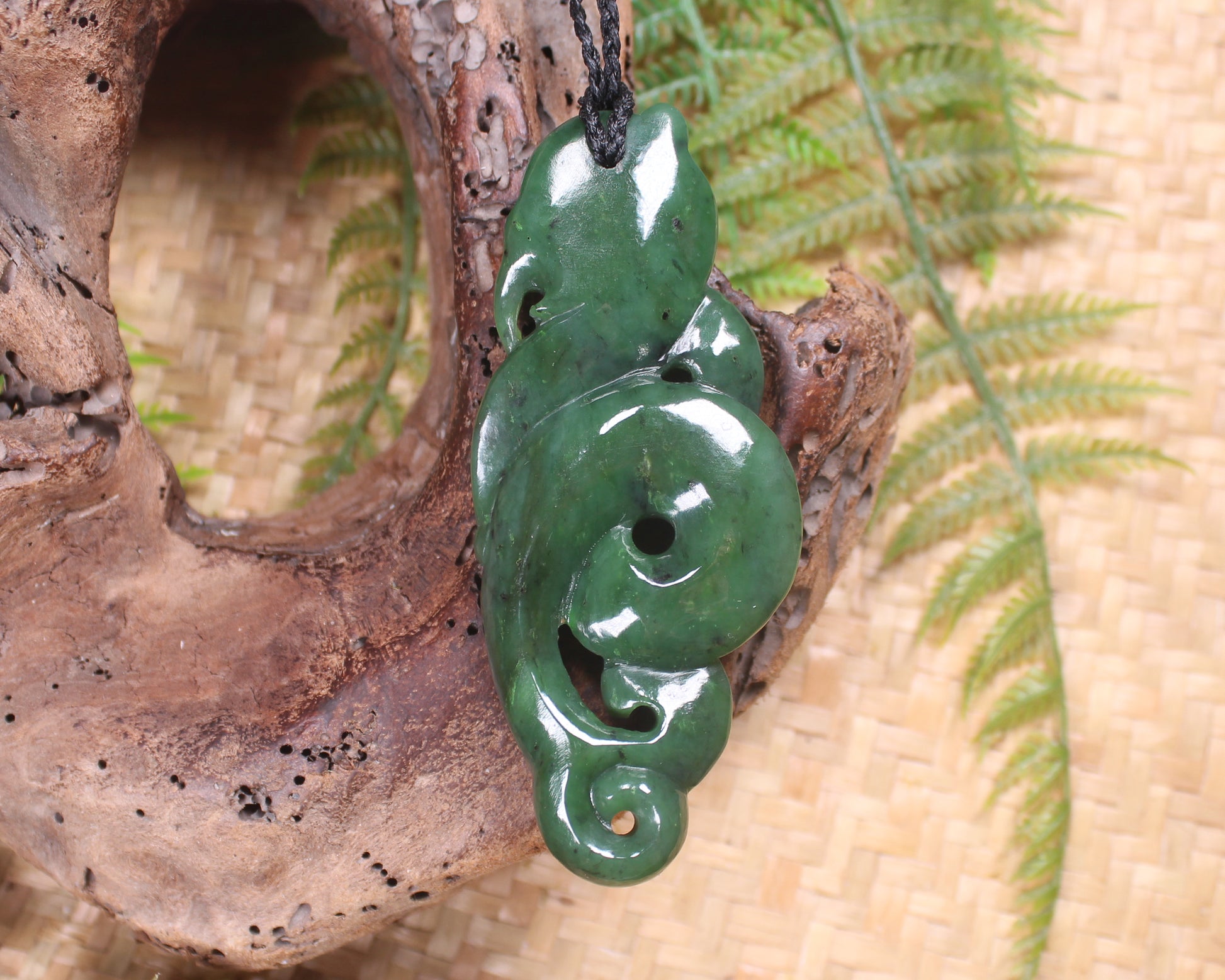 Manaia carved from Hapopo Pounamu - NZ Greenstone