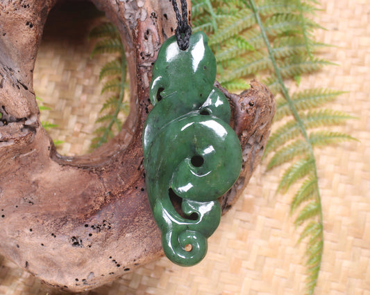 Manaia carved from Hapopo Pounamu - NZ Greenstone