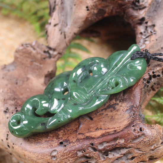 Manaia carved from Hapopo Pounamu - NZ Greenstone