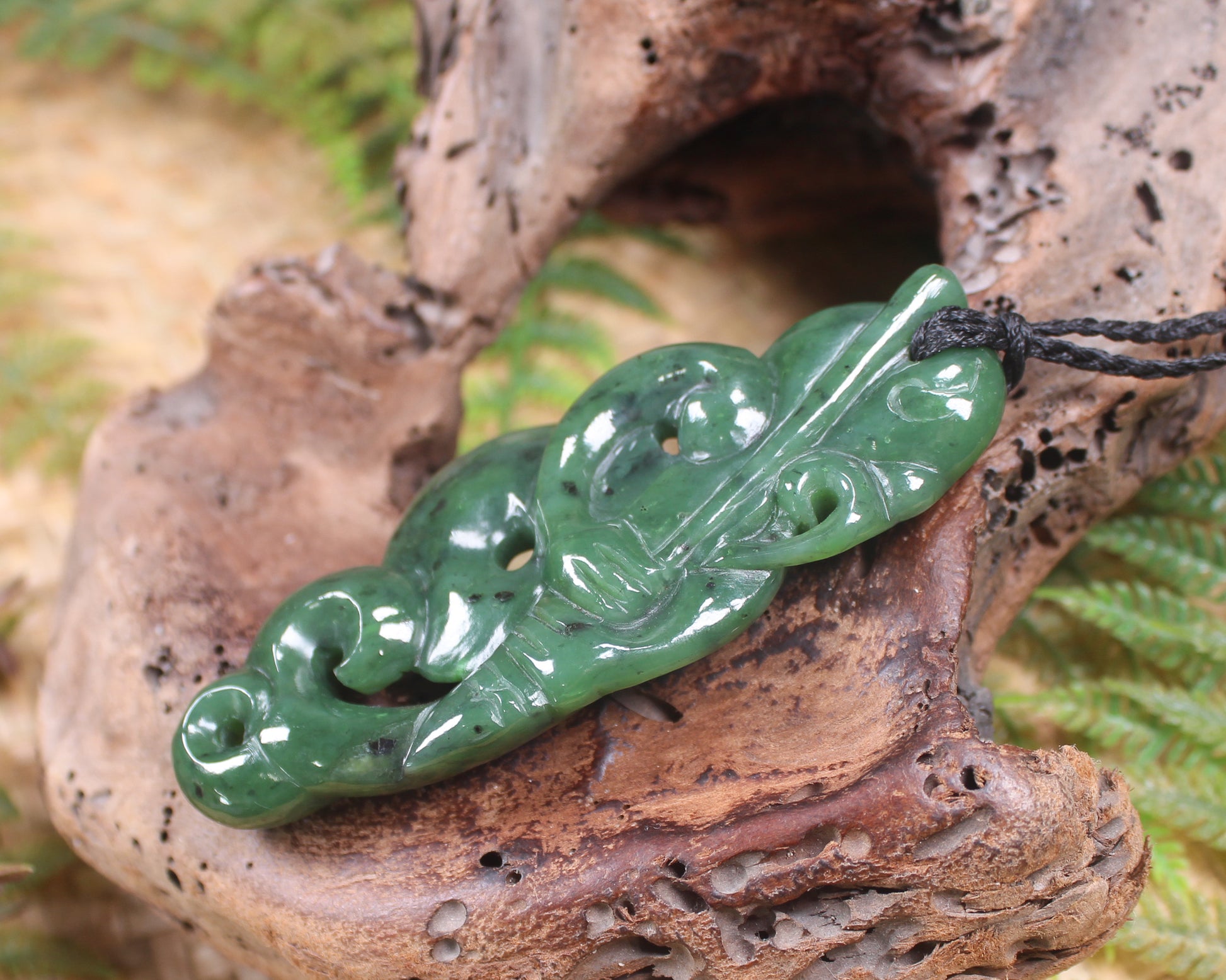 Manaia carved from Hapopo Pounamu - NZ Greenstone