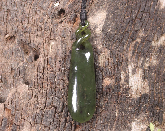 Rimu Pounamu Roimata Pendant - NZ Greenstone