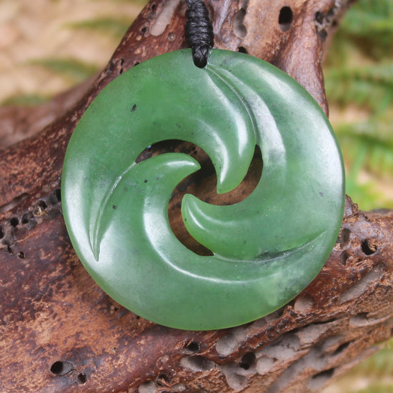 Koru carved from Hapopo Pounamu - NZ Greenstone
