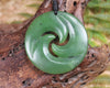 Koru carved from Hapopo Pounamu - NZ Greenstone