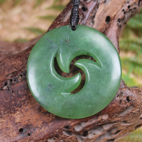 Koru carved from Hapopo Pounamu - NZ Greenstone