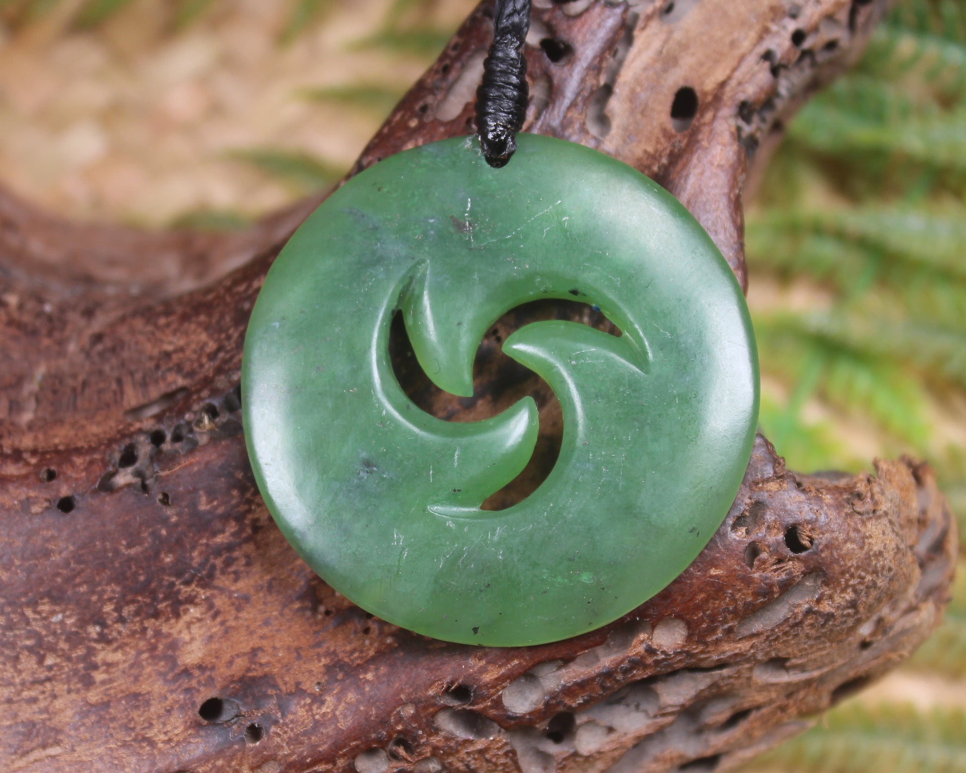 Koru carved from Hapopo Pounamu - NZ Greenstone