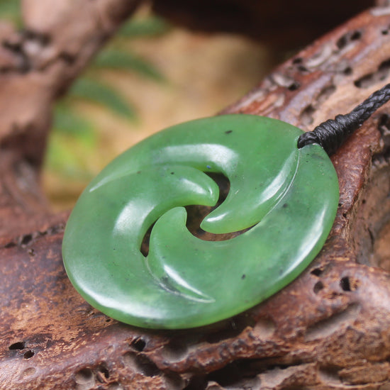 Koru carved from Hapopo Pounamu - NZ Greenstone