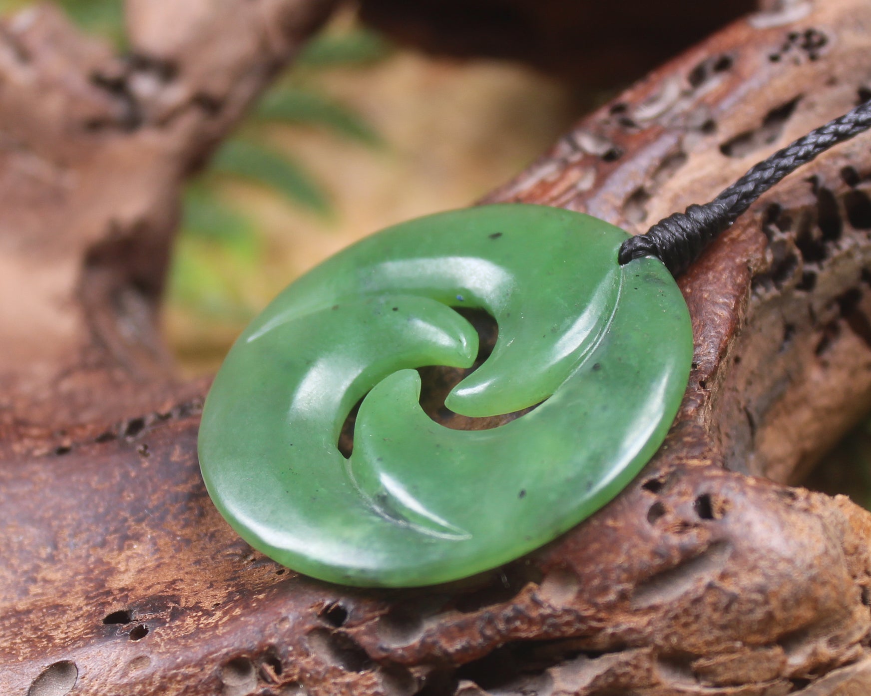 Koru carved from Hapopo Pounamu - NZ Greenstone