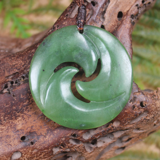 Koru carved from Hapopo Pounamu - NZ Greenstone