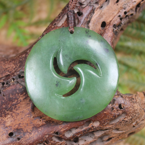 Koru carved from Hapopo Pounamu - NZ Greenstone