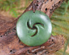 Koru carved from Hapopo Pounamu - NZ Greenstone
