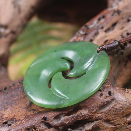 Koru carved from Hapopo Pounamu - NZ Greenstone