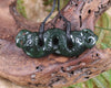 Pekapeka Pendant carved from Kawakawa Pounamu - NZ Greenstone