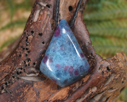 Kyanite with Ruby Roimata Pendant