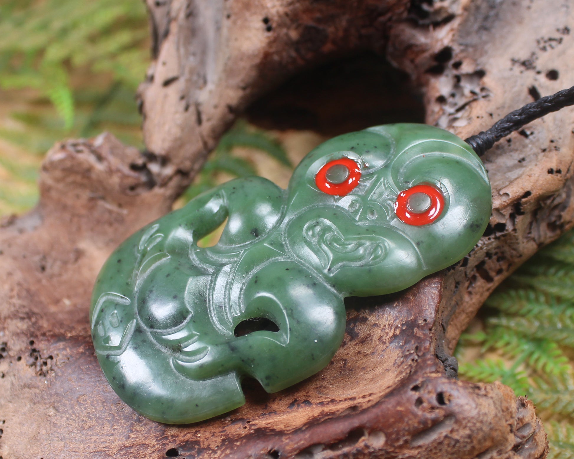 Hapopo Pounamu Hei Tiki - NZ Greenstone