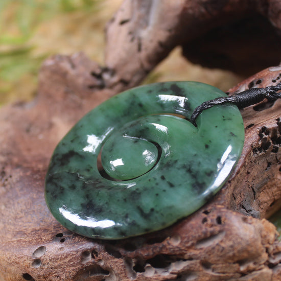 Koru carved from Hapopo Pounamu - NZ Greenstone