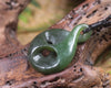 NZ Greenstone Small Twist Pendant (BB743) Rimu Pounamu
