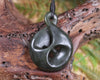 Twist carved from Rimu Pounamu - NZ Greenstone