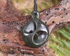 Twist carved from Rimu Pounamu - NZ Greenstone