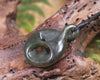 Twist carved from Rimu Pounamu - NZ Greenstone