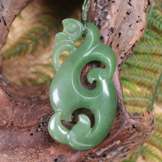 Manaia carved from Hapopo Pounamu - NZ Greenstone