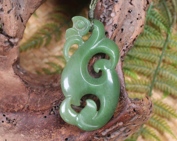 Manaia carved from Hapopo Pounamu - NZ Greenstone