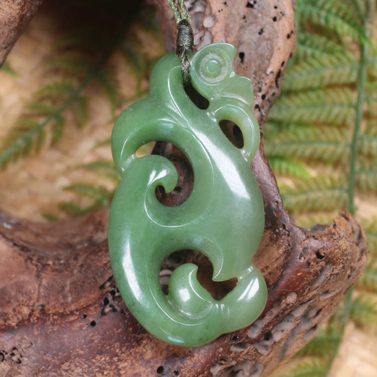 Manaia carved from Hapopo Pounamu - NZ Greenstone