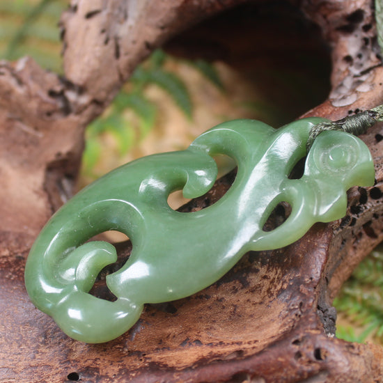 Manaia carved from Hapopo Pounamu - NZ Greenstone