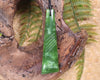 Toki or Adze Pendant carved from Flower Jade Pounamu - NZ Greenstone