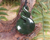 Twist carved from Kawakawa Pounamu - NZ Greenstone