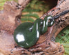 Twist carved from Kawakawa Pounamu - NZ Greenstone