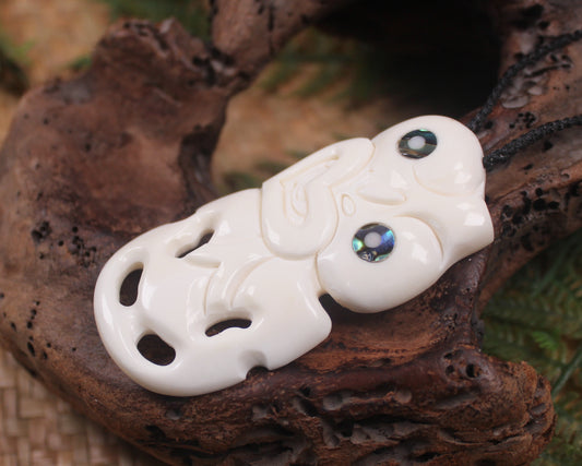 Hei Tiki carved from Bone