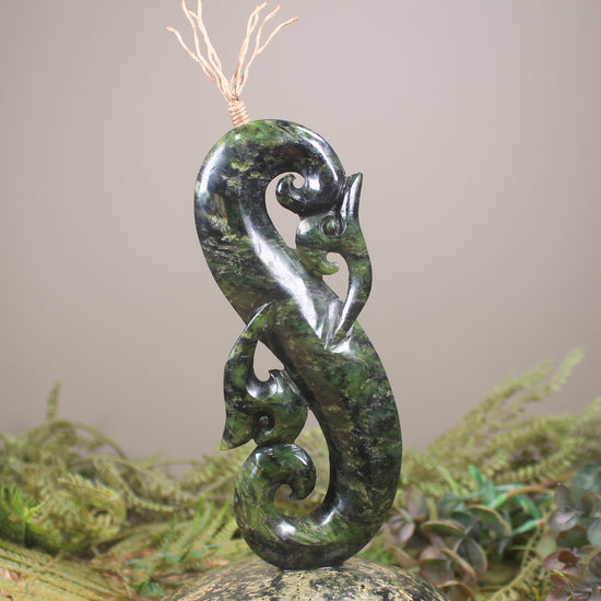 Manaia Sculpture carved from NZ Pounamu