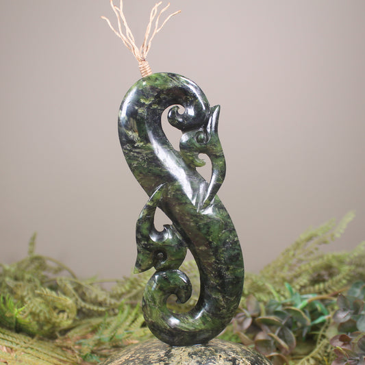 Manaia Sculpture carved from NZ Pounamu