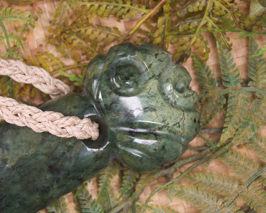 Kotiate carved from Kawakawa Pounamu - NZ Greenstone