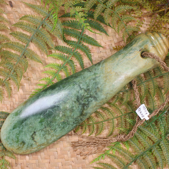 Mere carved from Flower Jade Pounamu - NZ Greenstone