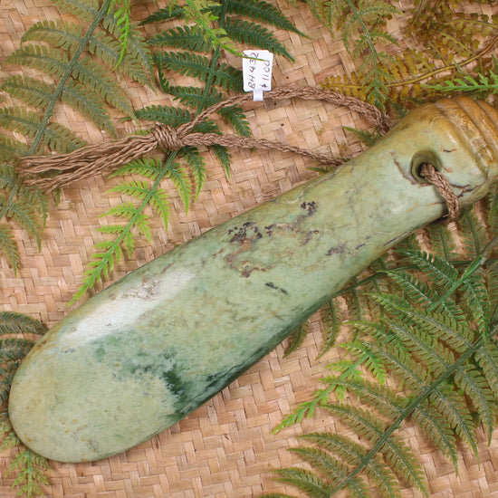 Mere carved from Flower Jade Pounamu - NZ Greenstone