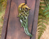 Manaia carved from Flower Jade Pounamu - NZ Greenstone